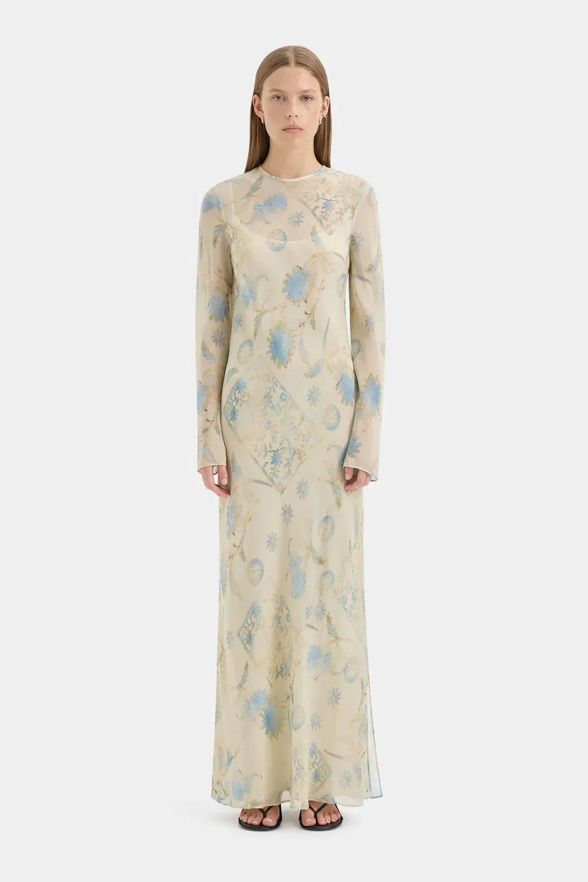 Sir the Label Cecile Long Sleeve Dress Eira Butter Size 2 for rent on The Volte - main image