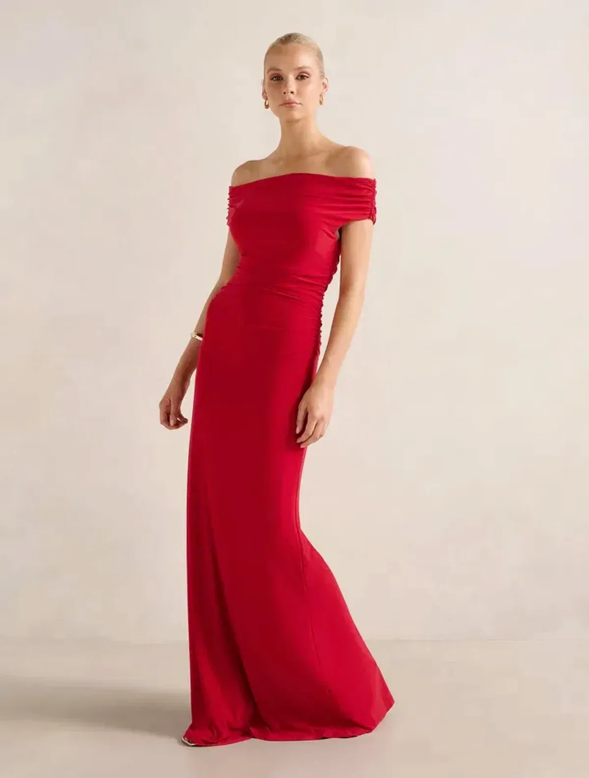 Forever New Romy Off Shoulder Jersey Maxi Dress for rent on The Volte - main image