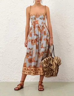 Zimmermann Aster Corset midi dress size 3 for rent on The Volte - image 2