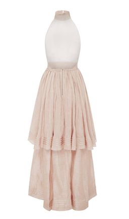 Aje Sienna Dress Blush Size 8 for rent on The Volte - image 4