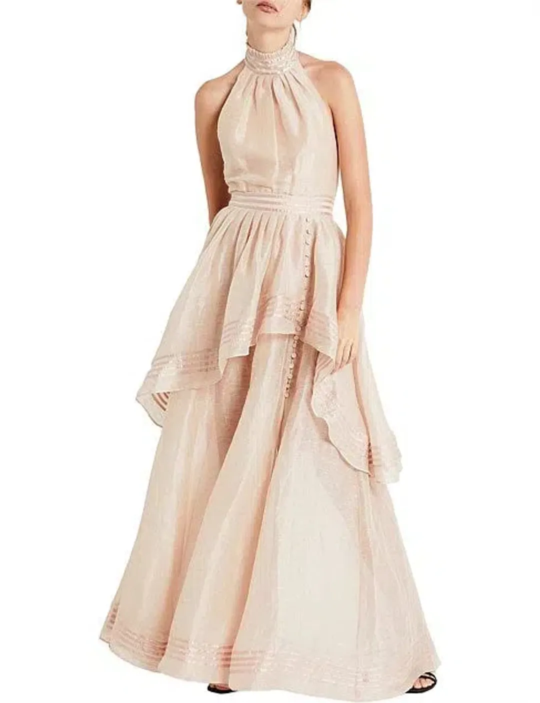 Aje Sienna Dress Blush Size 8 for rent on The Volte - main image