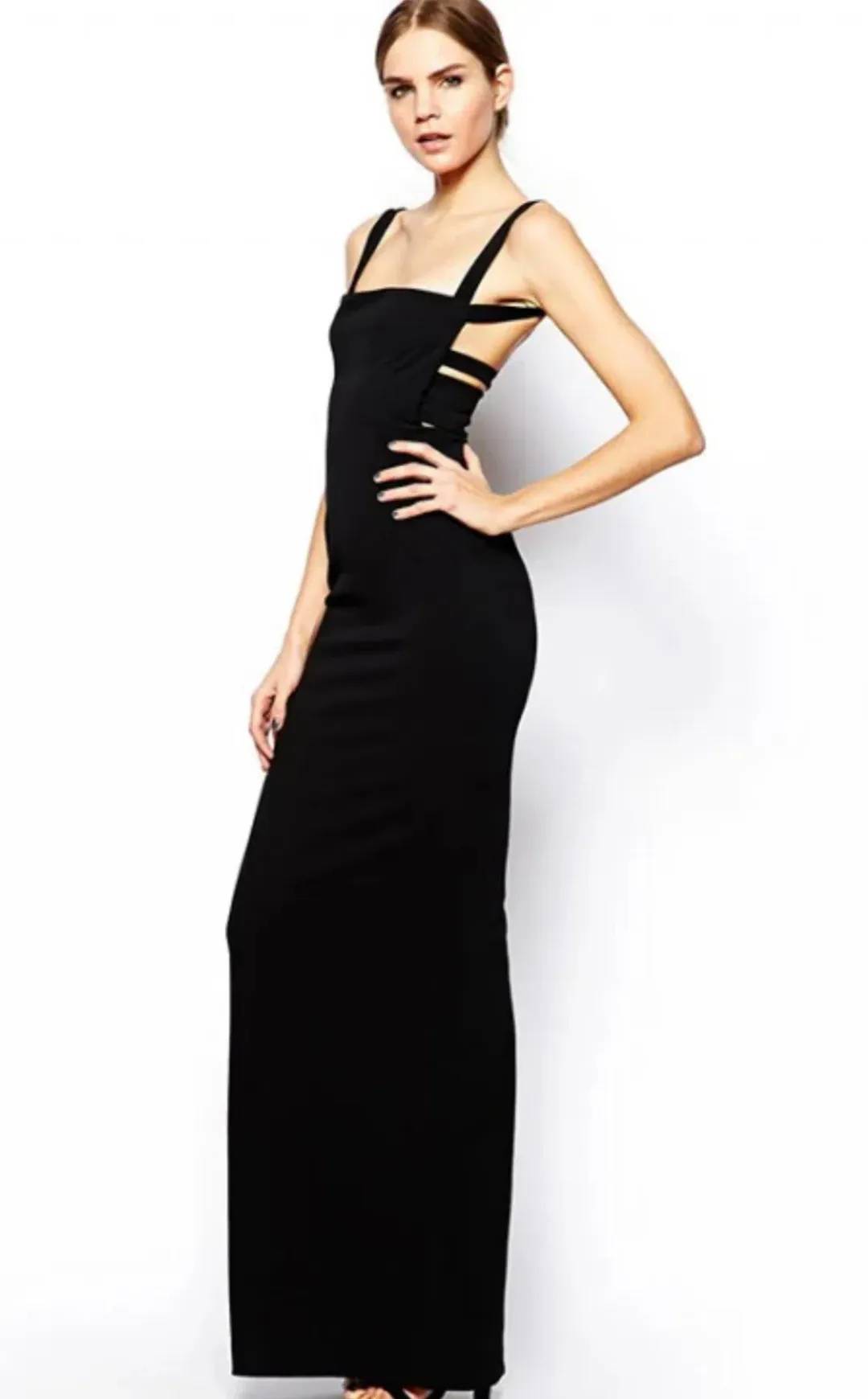 Solace London Crockett Gown Black size AU8 for rent on The Volte - main image