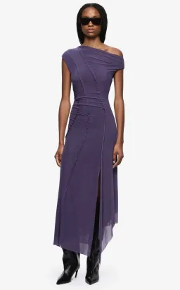 Bec & Bridge Delila Asym Midi Dress in Amethyst size AU 8 for rent on The Volte - image 1