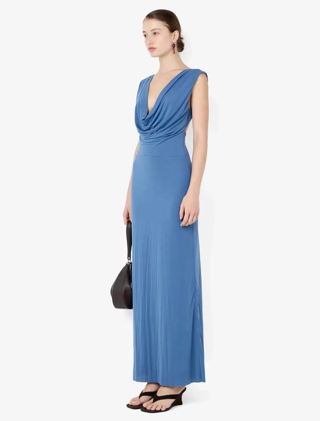 Bec & Bridge Brigette cowl maxi dress - Steel Blue - S/8 for rent on The Volte - main image