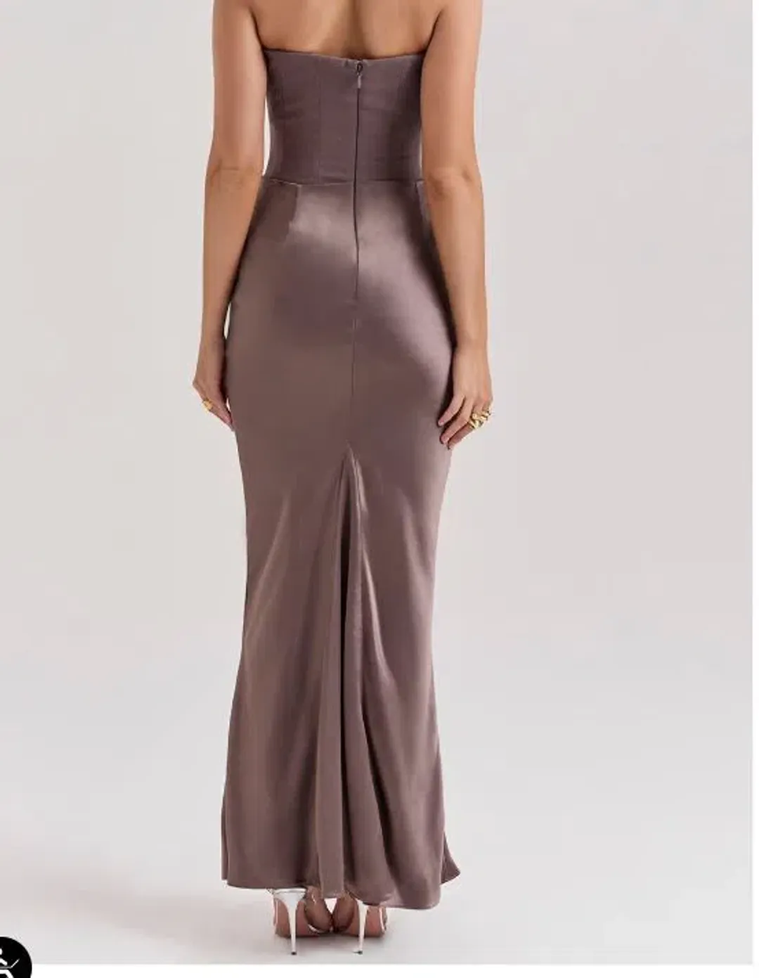 House of CB Smoke Strapless Corset Maxi Dress XS  for rent on The Volte - main image