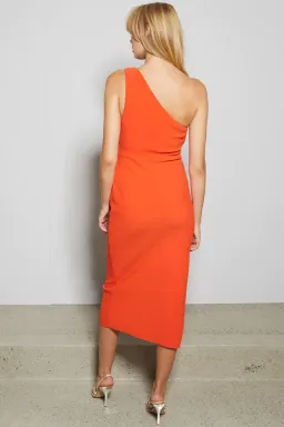 Bec and Bridge Ulla Asym Midi Dress Orange Size 6 for rent on The Volte - image 3