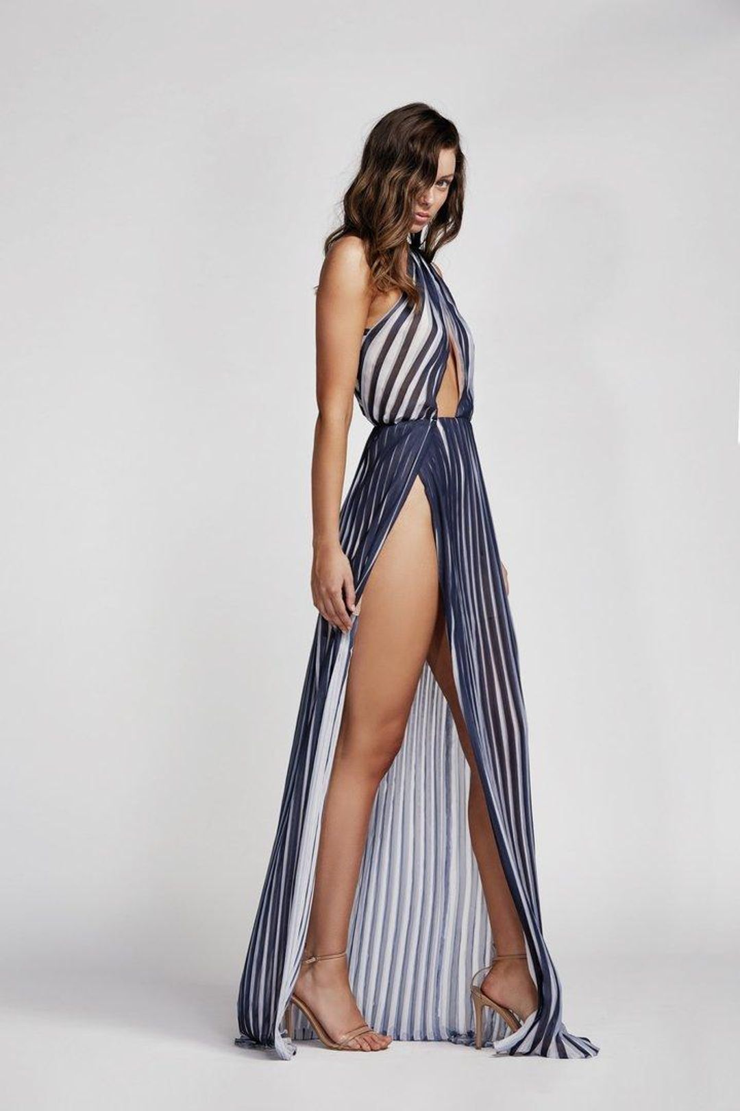 Lexi Peppi Gown Blue/White Size 10 for rent on The Volte - main image