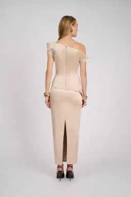 ELIYA THE LABEL Cyra Dress | Champagne Size M for rent on The Volte - image 2