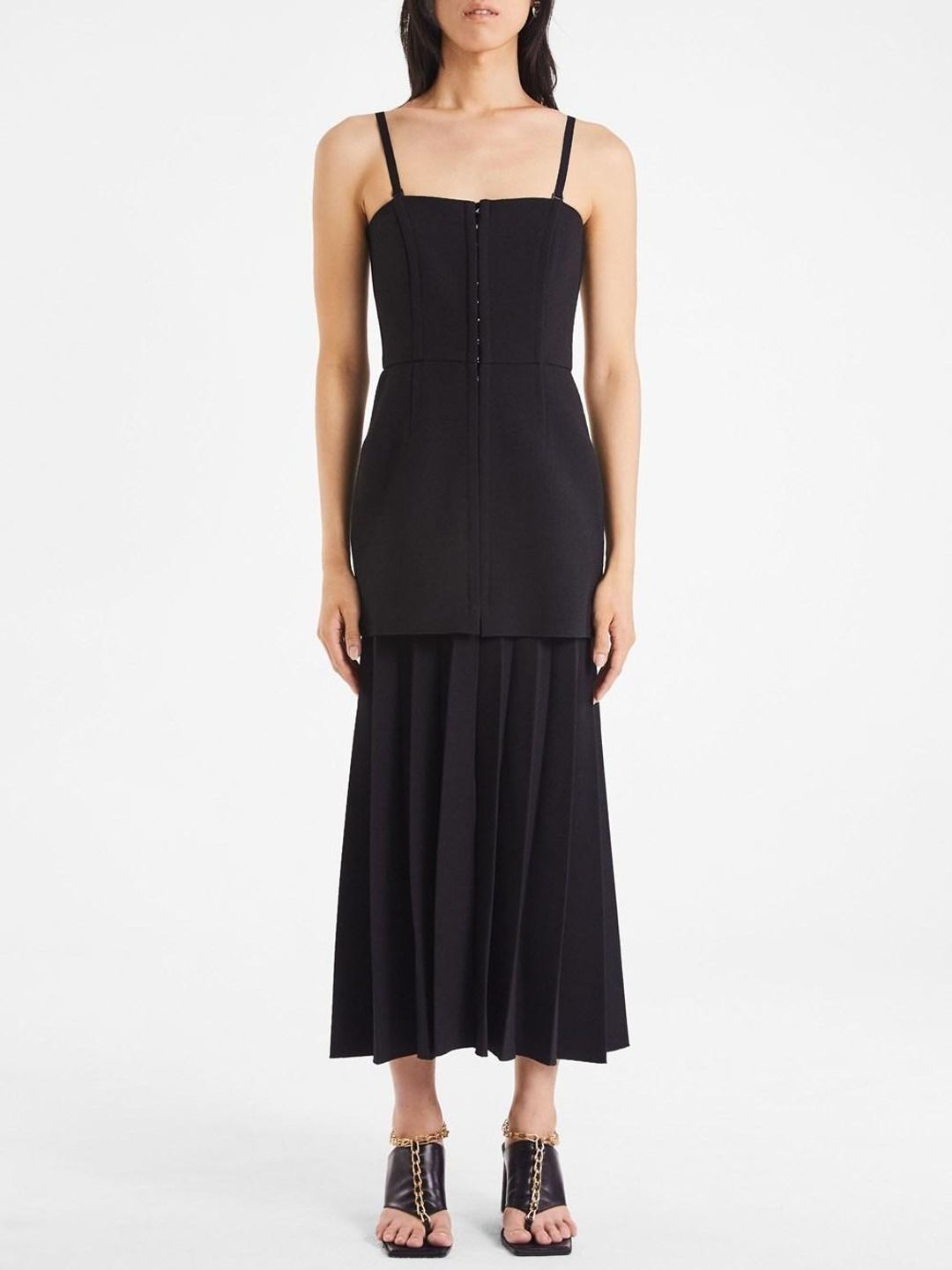 Dion Lee HOOK & EYE PLEAT CREPE DRESS for rent on The Volte - main image