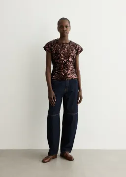 Ganni velvet sequins top  for rent on The Volte - image 2