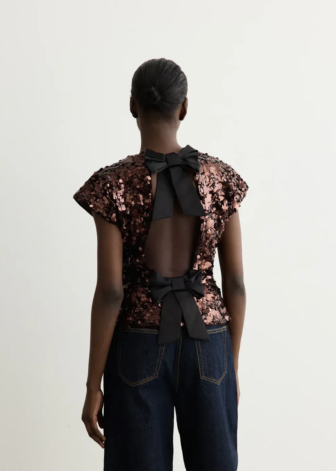 Ganni velvet sequins top  for rent on The Volte - main image