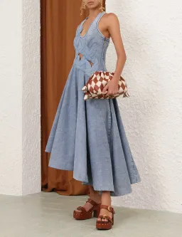 Zimmermann Alchemy Denim Applique Dress - size 1 for rent on The Volte - image 2
