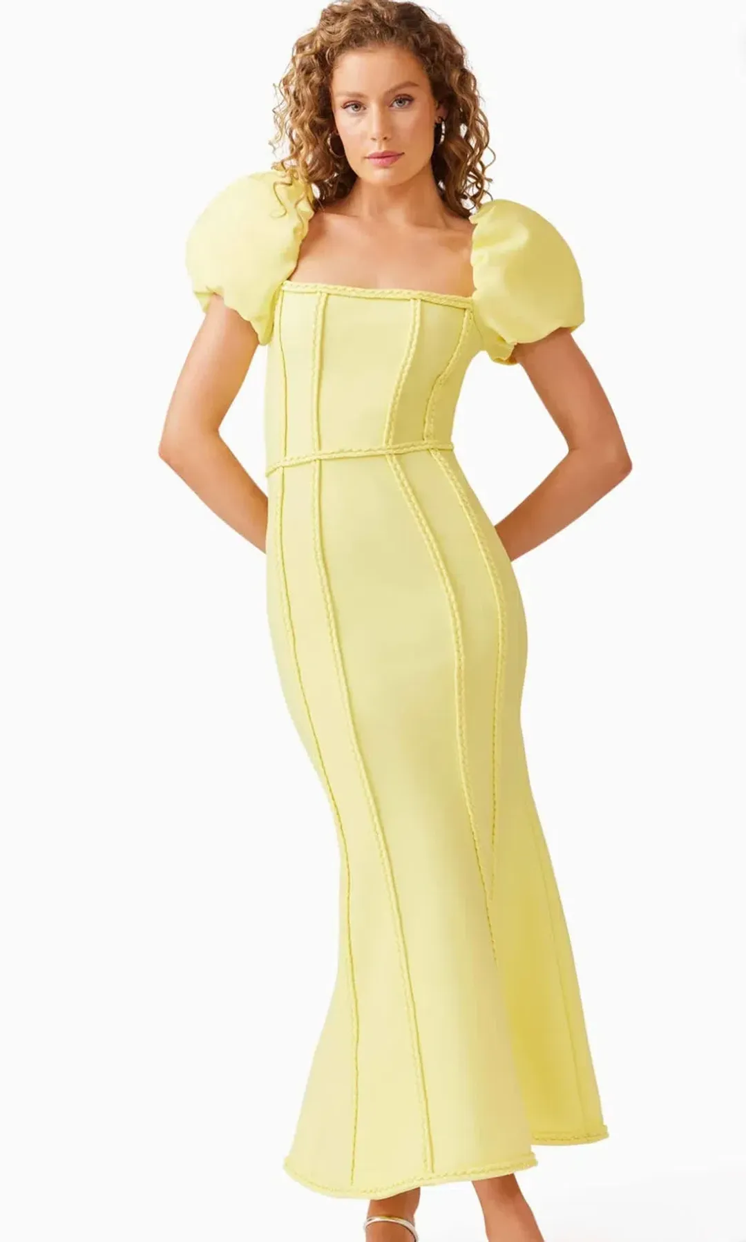Elliatt- Katlyn Maxi Dress- Yellow- Size Medium for rent on The Volte - main image