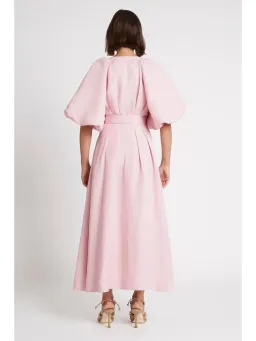 Aje Evermore Midi Dress Size AU 14 Rose Pink Puff Sleeve Gown for rent on The Volte - image 6