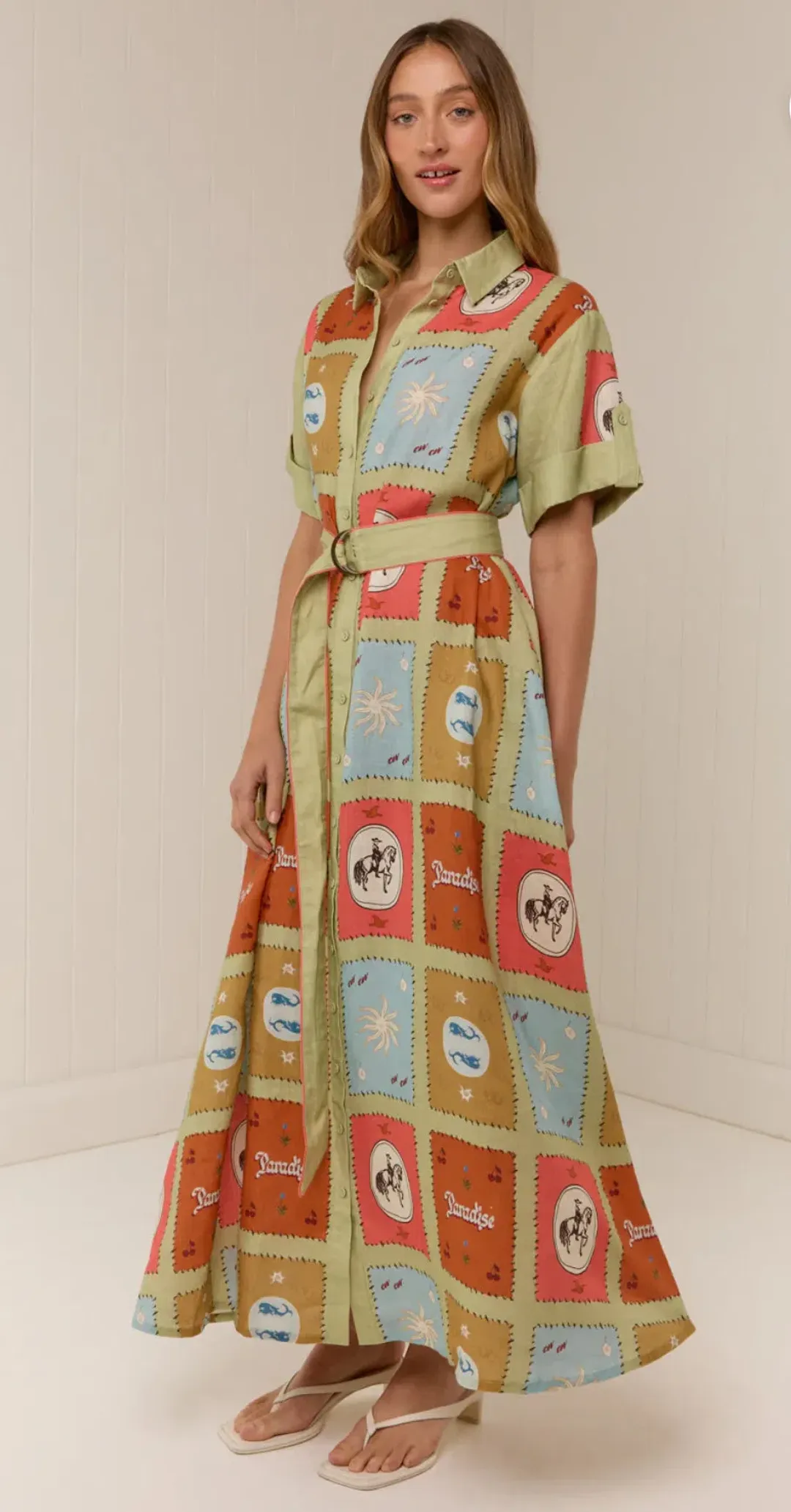 Palm Noosa- Maya Dress- Maya Tile- Size 16 for rent on The Volte - main image