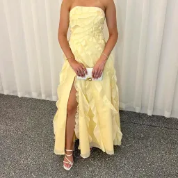  💛 Aje ALLAIRE GOWN in Butter Yellow - Size 6 AU  💛 Ruffled Tiered Maxi Dress  💛 for rent on The Volte - image 8