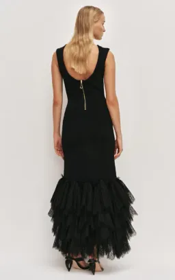 AJE Thalia Knit Midi Dress Black Size M for rent on The Volte - image 2