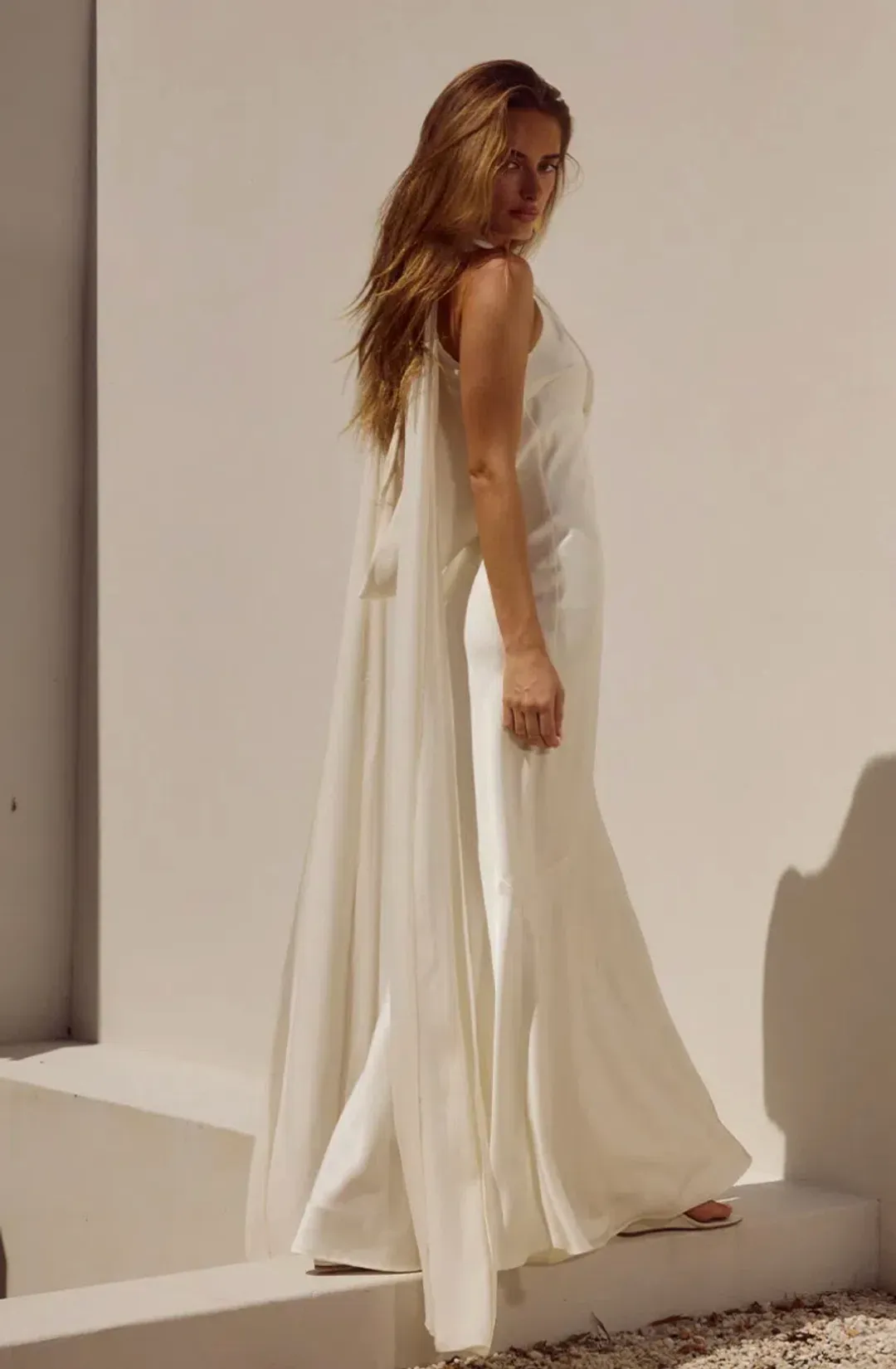 RUNAWAY THE LABEL - GABRIELLA COWL MAXI DRESS - IVORY for rent on The Volte - main image