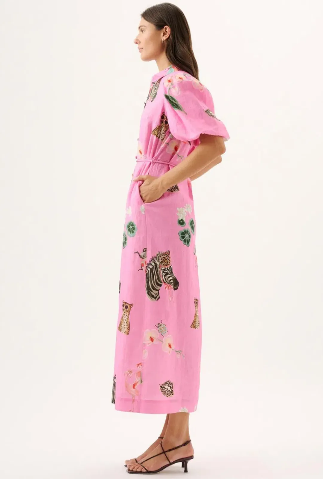 ROAME.- Berkeley Dress- Pink- Size L for rent on The Volte - main image