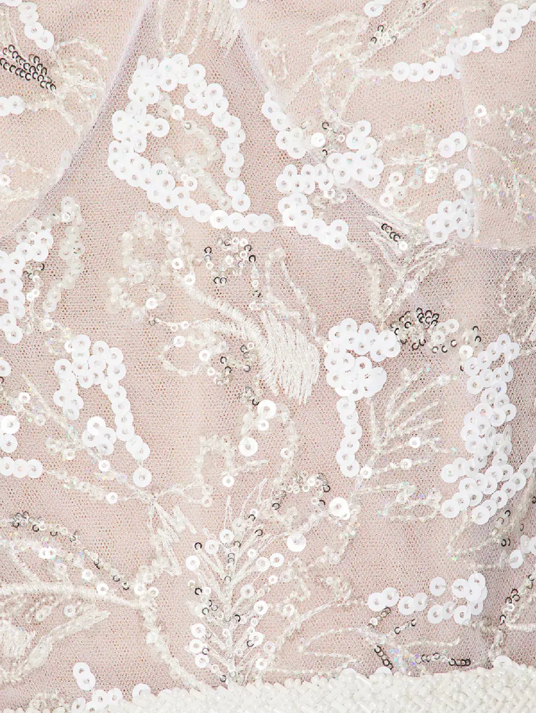 Bronx and Banco Midnight Bridal Sequin Mini Dress in White Size Small for rent on The Volte - main image