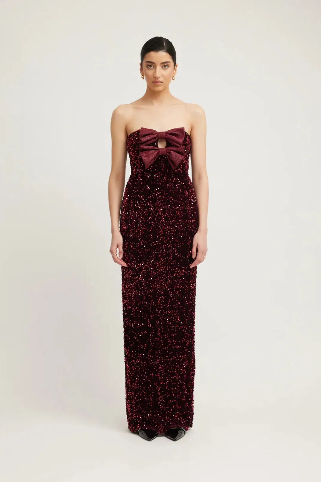 Tojha- Harlynne Dress - Merlot Sequin- Size 14 for rent on The Volte - main image