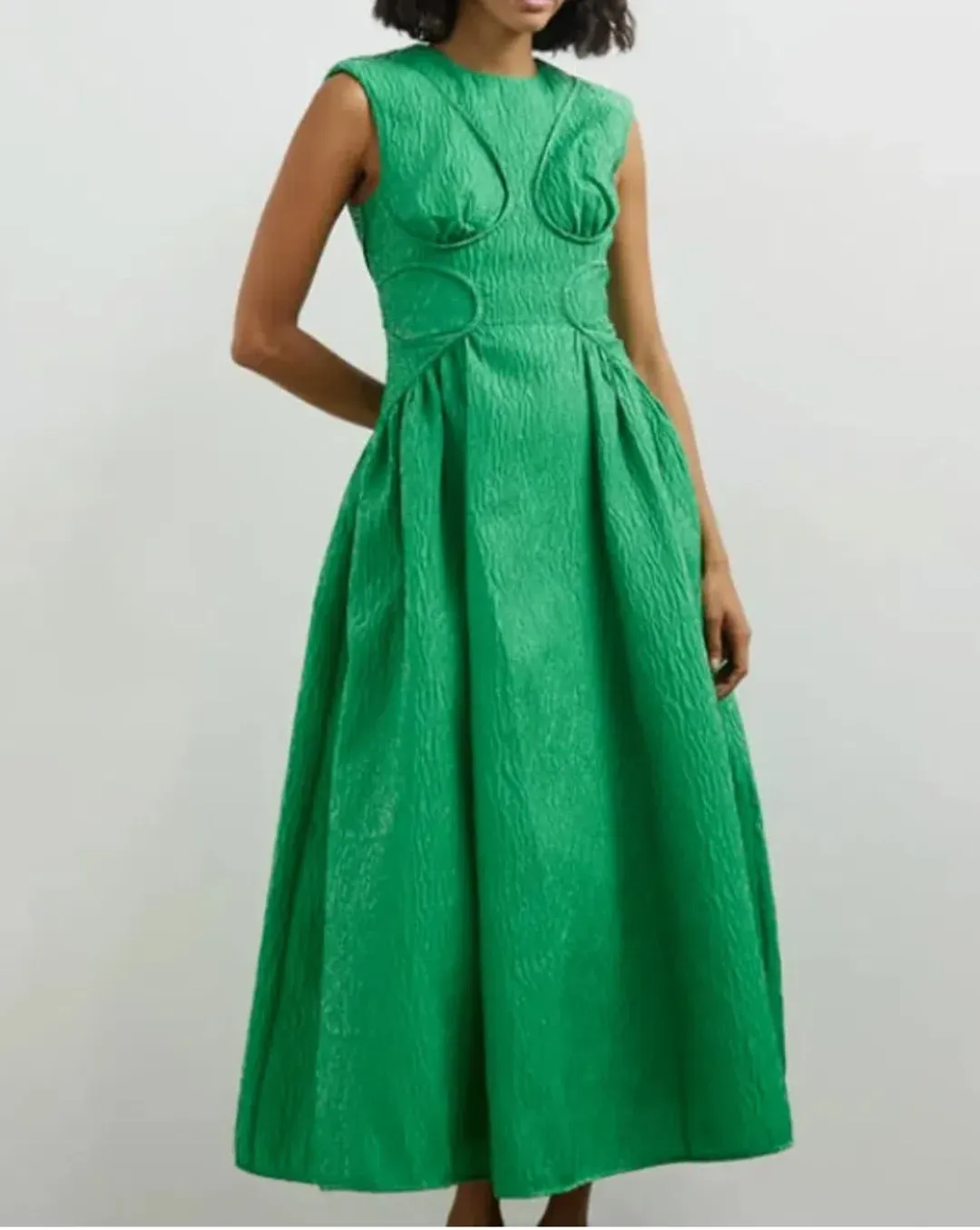 Rachel Gilbert- Celia Dress- Apple Green- Size 14 for rent on The Volte - main image