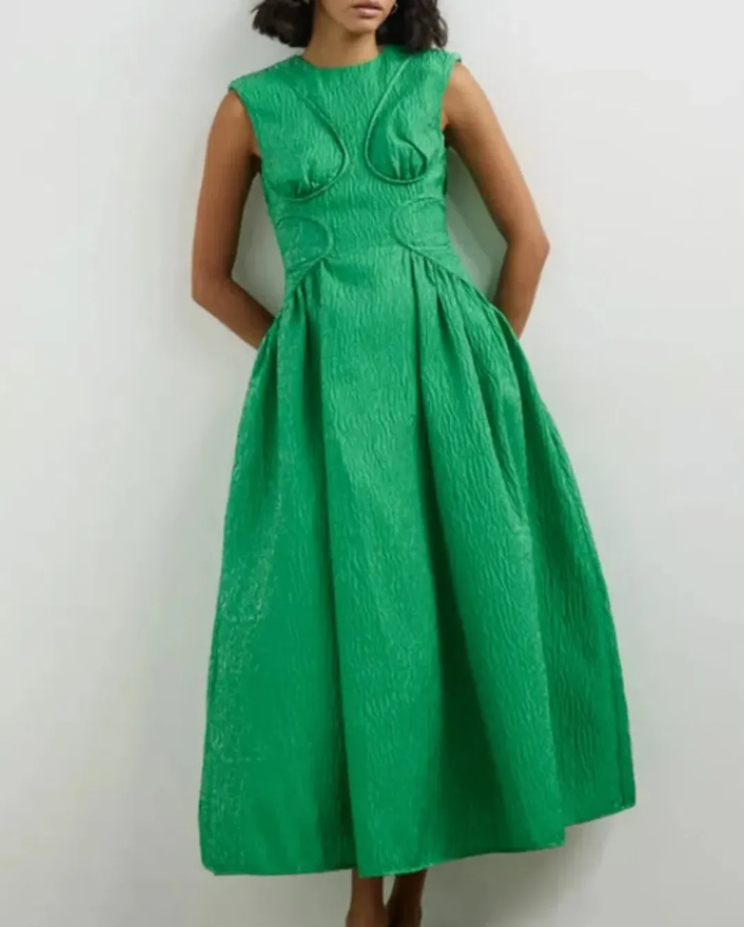 Rachel Gilbert- Celia Dress- Apple Green- Size 14 for rent on The Volte - main image