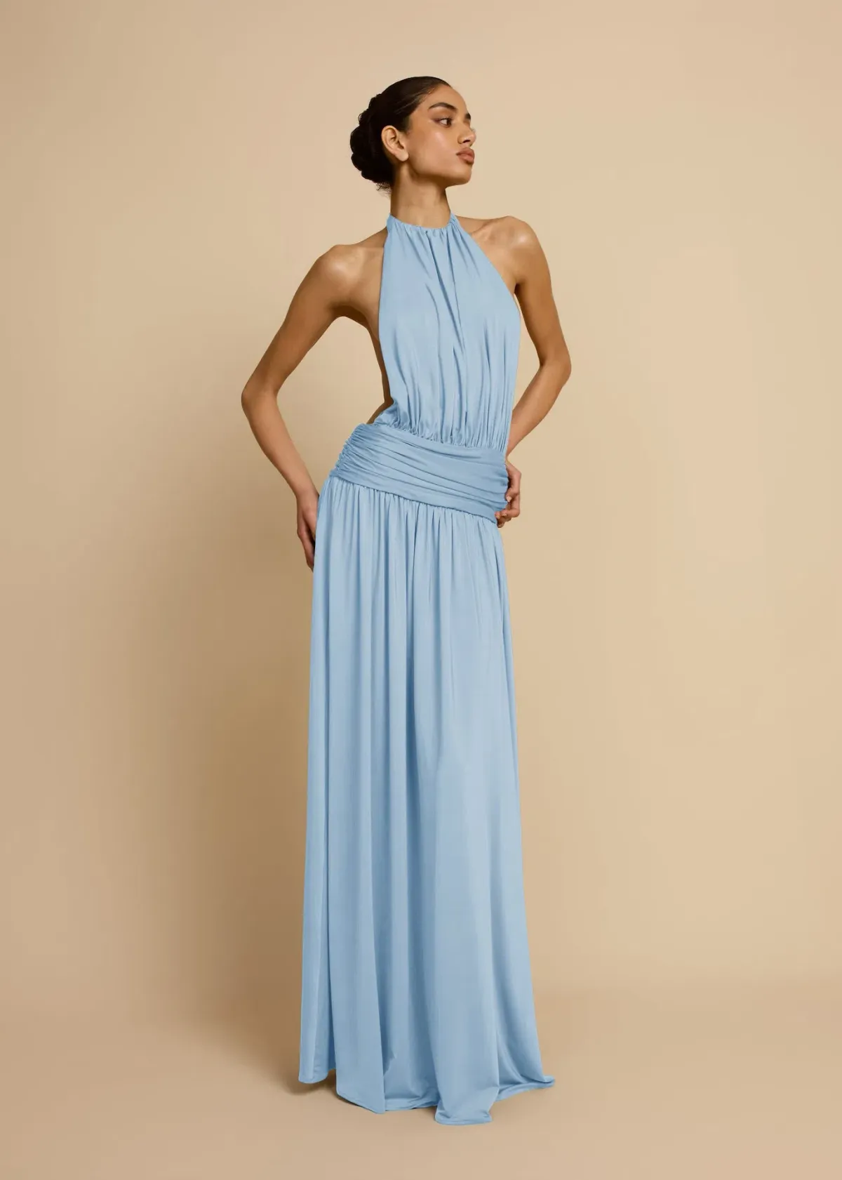 Arcina Ori Santina Maxi Dress in Sky Blue Size XS / AU 6 for rent on The Volte - main image