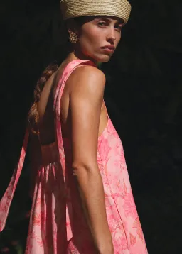 Morton Mac Camilla Maxi Dress in Blush Rose Print Size L / AU 12 for rent on The Volte - image 3