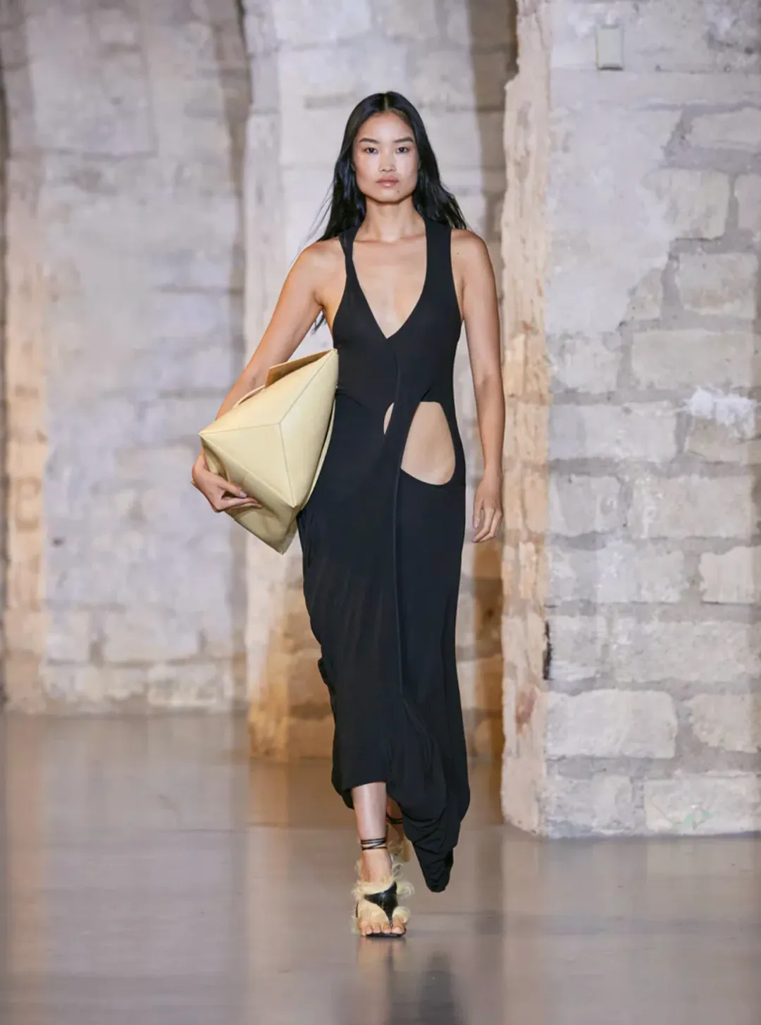 BNWT Christopher Esber Black Coronado Jersey Dress - Size 10 AU for rent on The Volte - main image