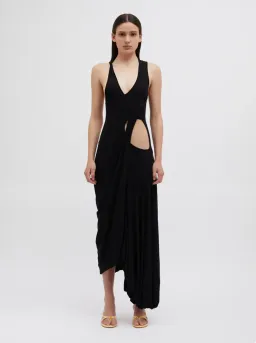 BNWT Christopher Esber Black Coronado Jersey Dress - Size 10 AU for rent on The Volte - image 1
