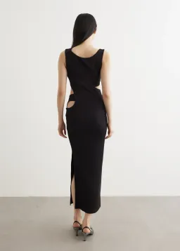 Christopher Esber Black Overlapped Tank Dress - Size 12 AU for rent on The Volte - image 3