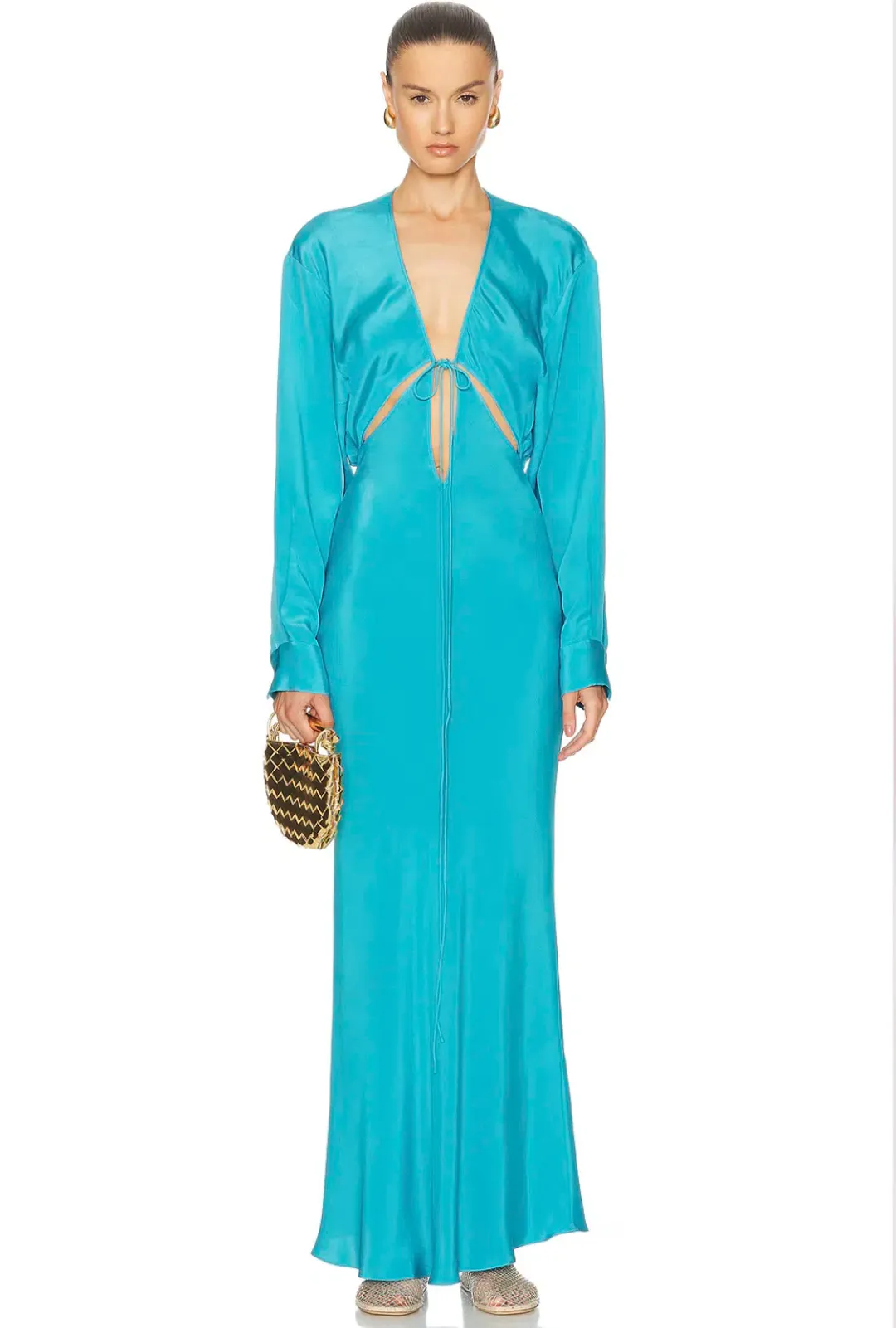 Christopher Esber Lagoon Triquetra Front Shirt Dress - Size 4 AU for rent on The Volte - main image