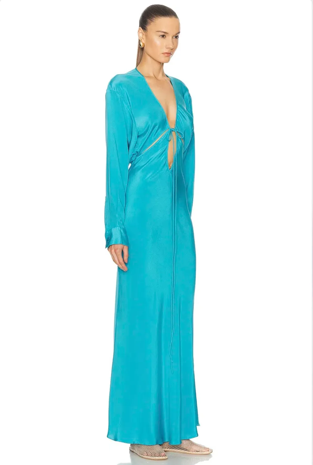 Christopher Esber Lagoon Triquetra Front Shirt Dress - Size 4 AU for rent on The Volte - main image
