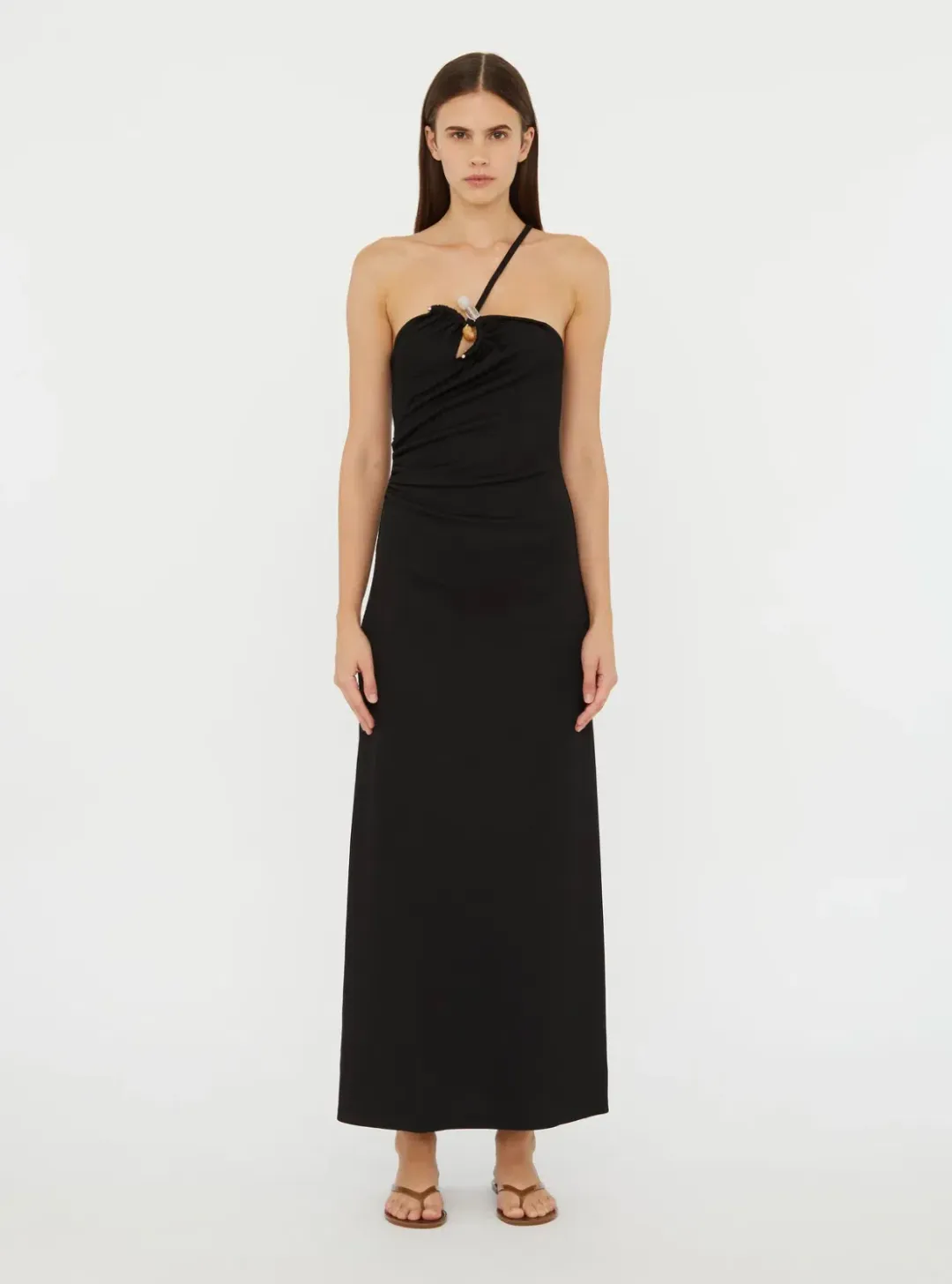 Christopher Esber Black Concave Stone Cami Dress - Size 6 AU for rent on The Volte - main image