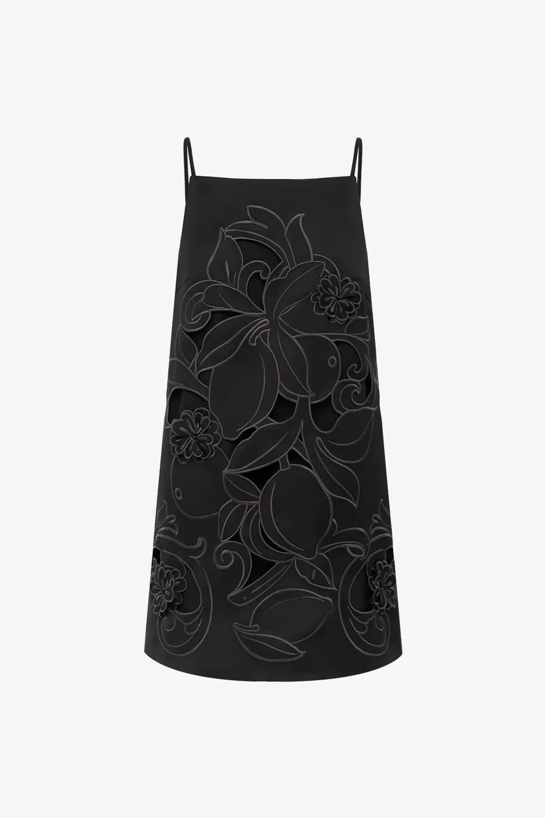 Leo Lin Leia  Appliqué Mini Dress Ebony Size 8 for rent on The Volte - main image