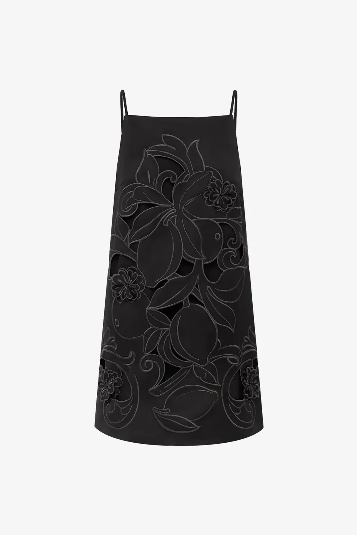 Leo Lin Leia Appliqué Mini Dress Ebony Size 14 for rent on The Volte - main image