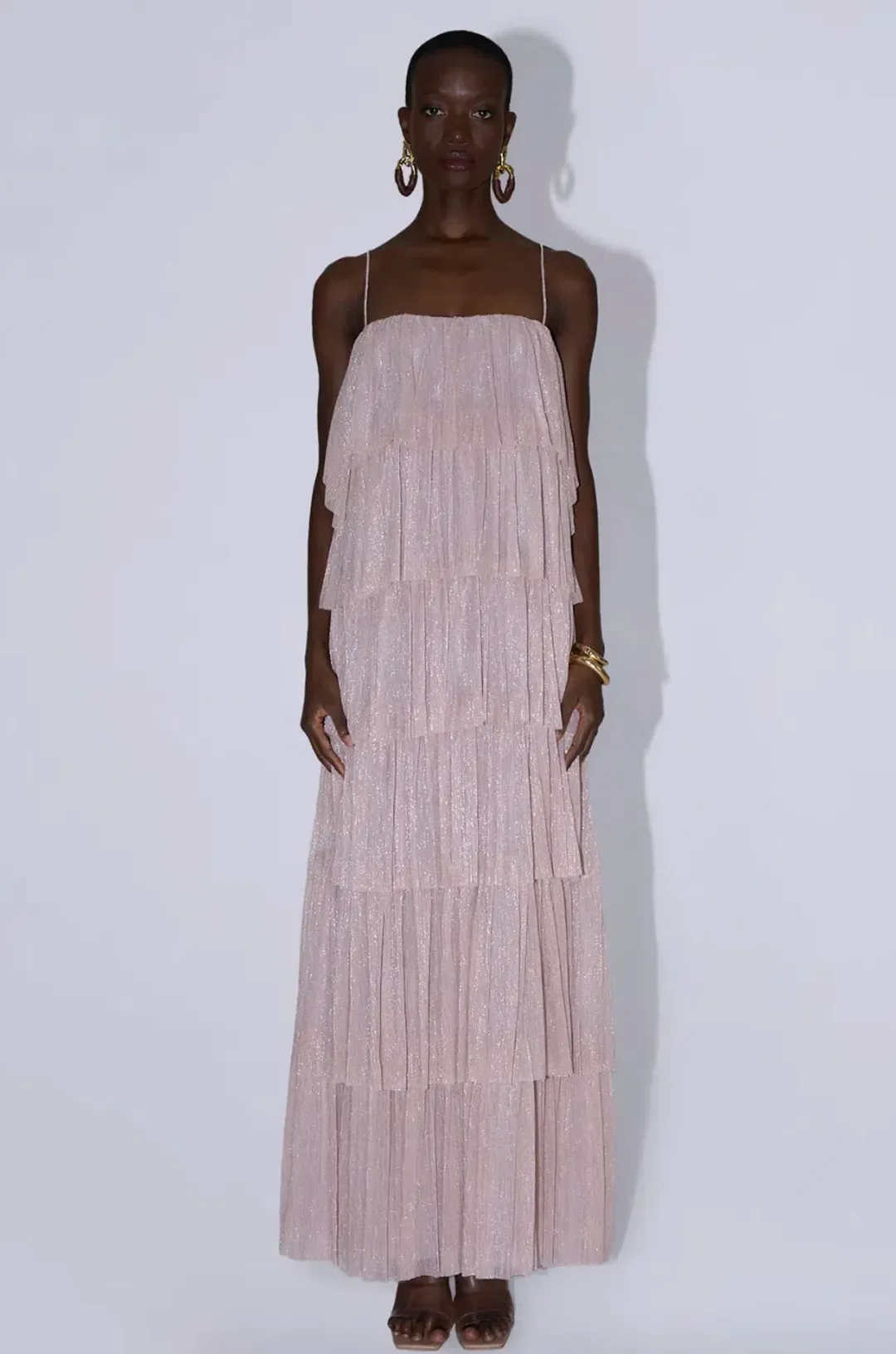 L'Idee Dress - Hera Gown - Blush Moonlight - Maxi Dress for rent on The Volte - main image