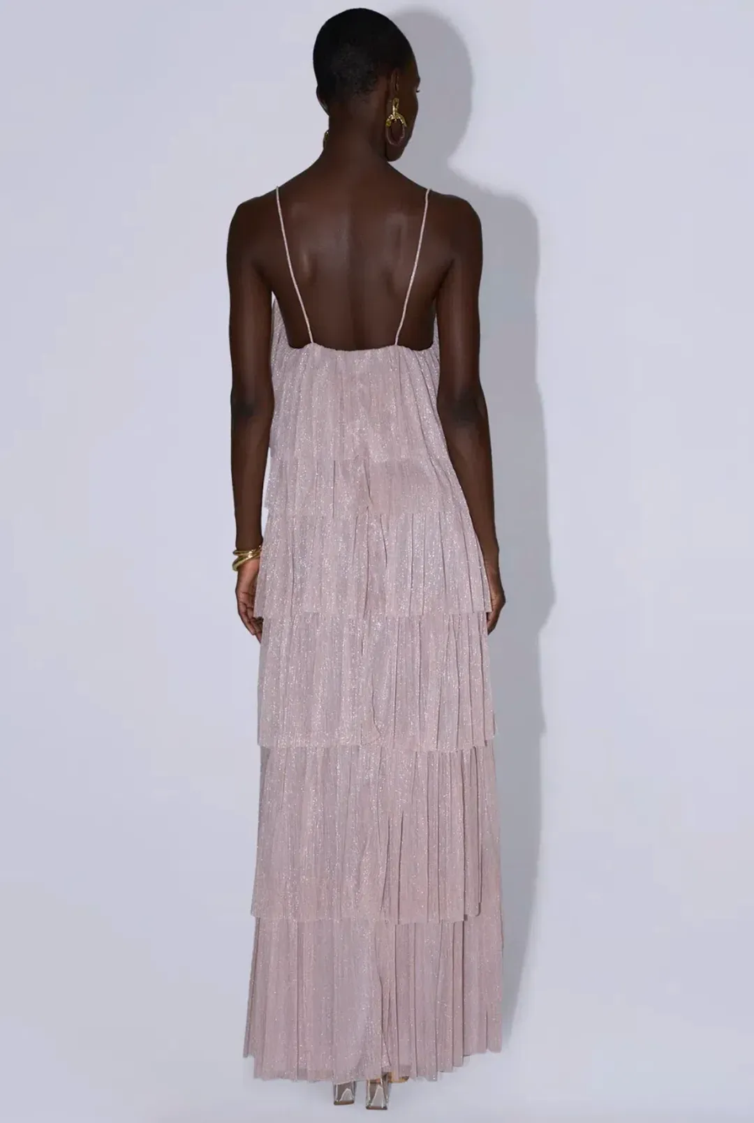 L'Idee Dress - Hera Gown - Blush Moonlight - Maxi Dress for rent on The Volte - main image