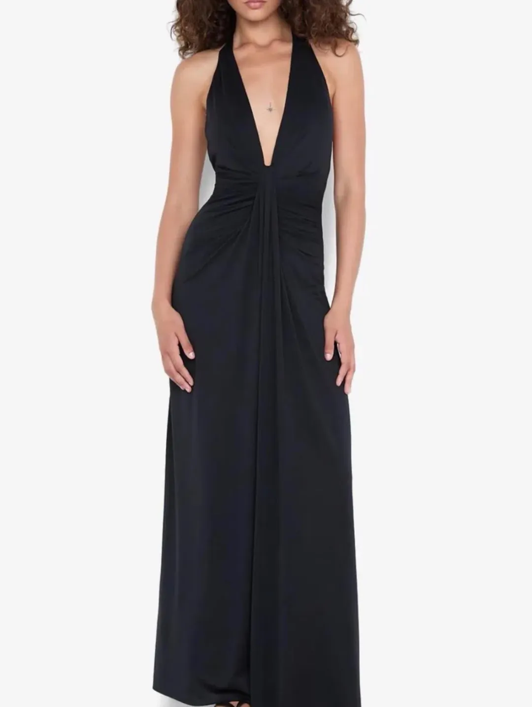 Bec & Bridge Tillie drape dress - black size 6 for rent on The Volte - main image
