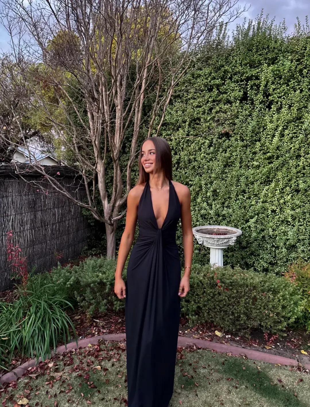 Bec & Bridge Tillie drape dress - black size 6 for rent on The Volte - main image
