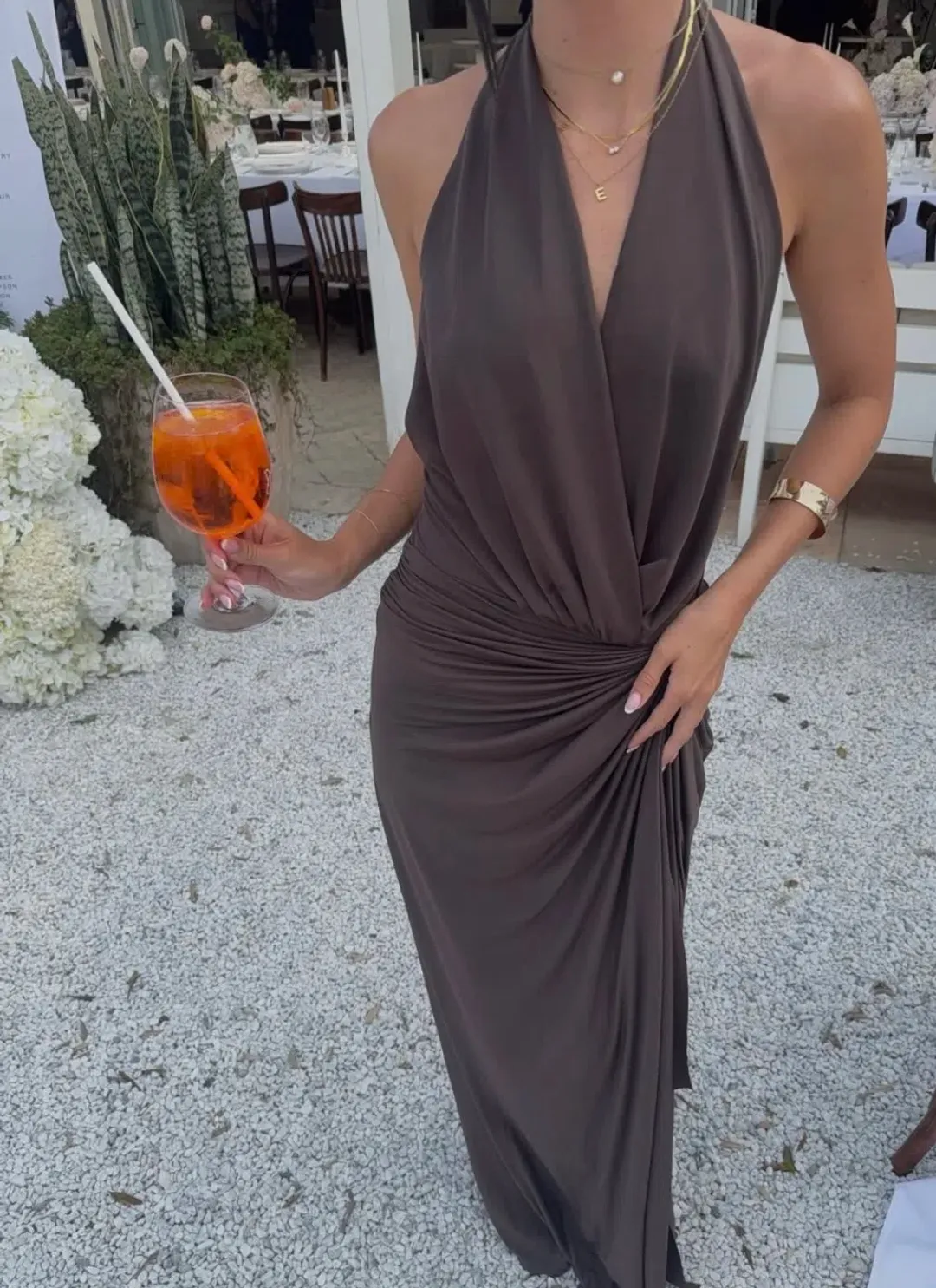  Bec and bridge Clementine twist dress - milk chocolate size 6 - XS for rent on The Volte - main image