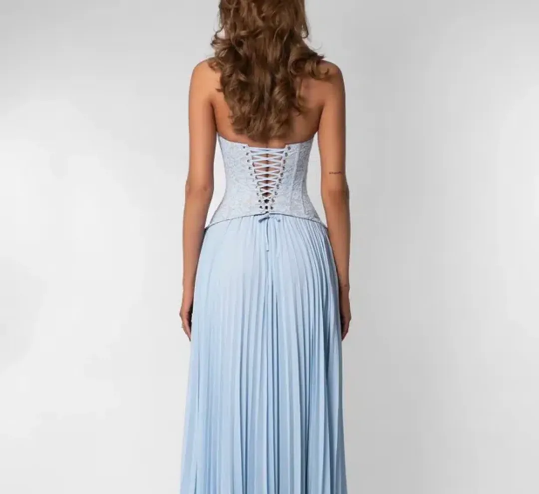Fenity Gaia Gown in blue size 8 (fits a 6) for rent on The Volte - main image