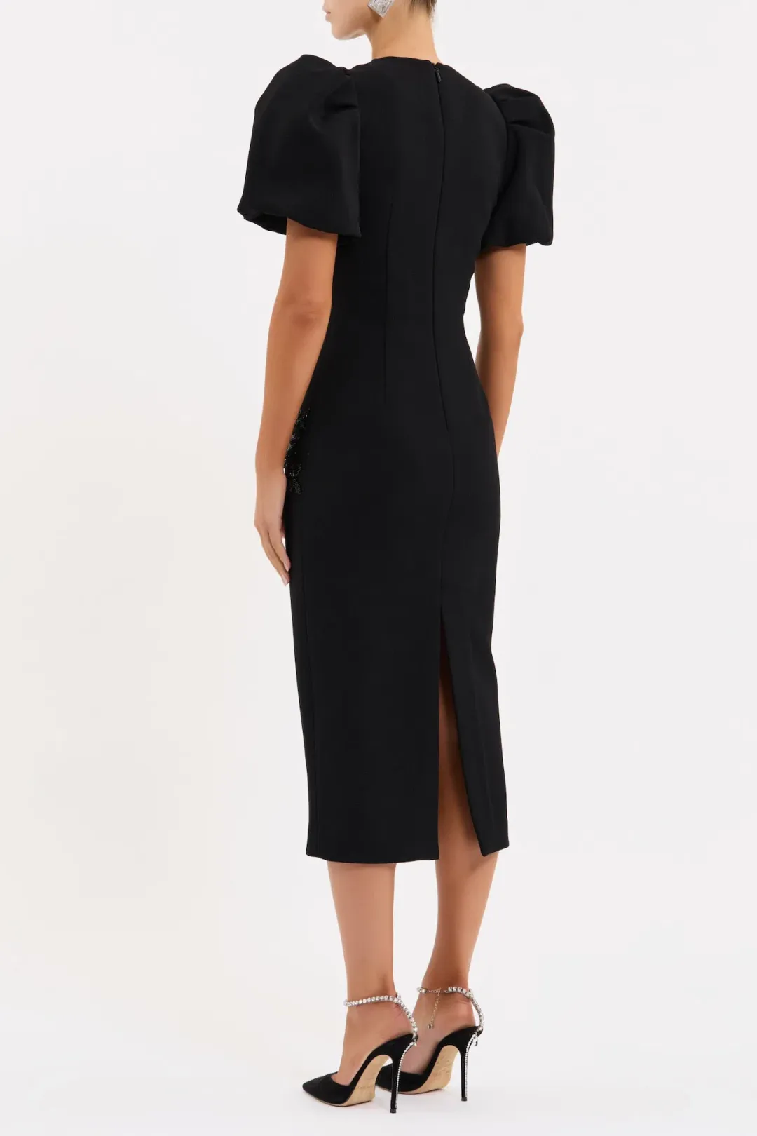 Rebecca Vallance Livia Midi Dress in Black Size AU 10 for rent on The Volte - main image
