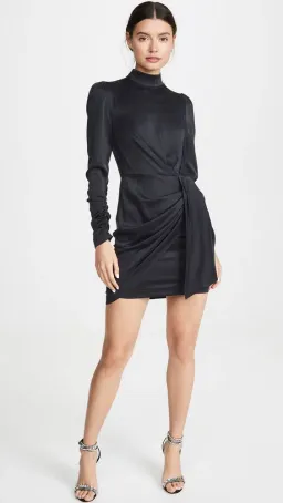 Zimmermann Espionage Silk Drape Mini Dress Black Size 8 for rent on The Volte - image 3