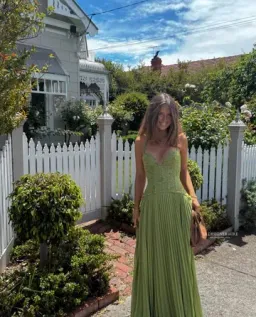 Fenity Gaia Maxi Dress in Green Size S for rent on The Volte - image 6