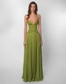Fenity Gaia Maxi Dress in Green Size S for rent on The Volte - image 10