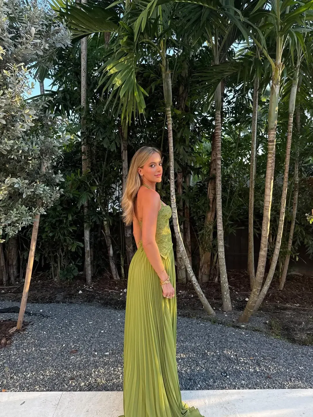 Fenity Gaia Maxi Dress in Green Size S for rent on The Volte - main image