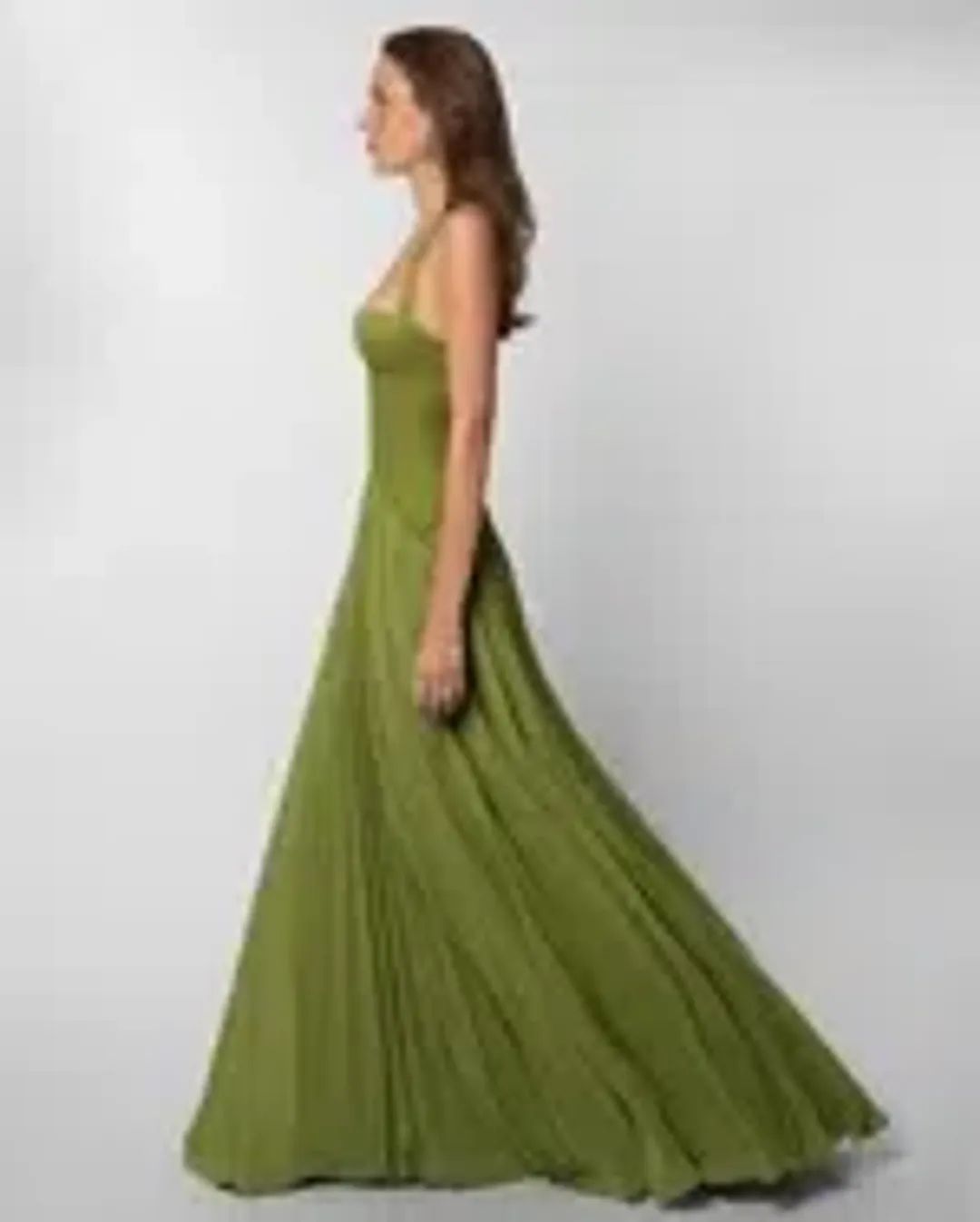 Fenity Gaia Maxi Dress in Green Size S for rent on The Volte - main image