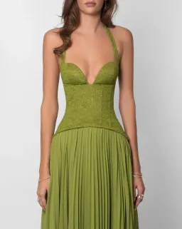 Fenity Gaia Maxi Dress in Green Size S for rent on The Volte - image 15